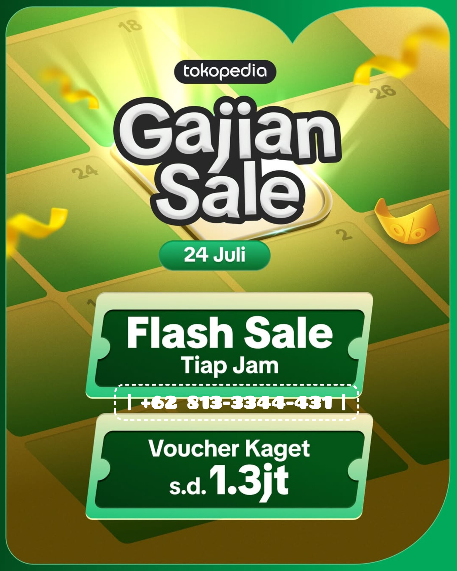 Apakah Tokopedia seller punya layanan nomor WA?